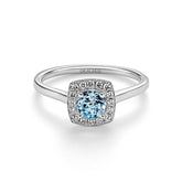 Blue Topaz & Diamond Ring - Dracakis Jewellers